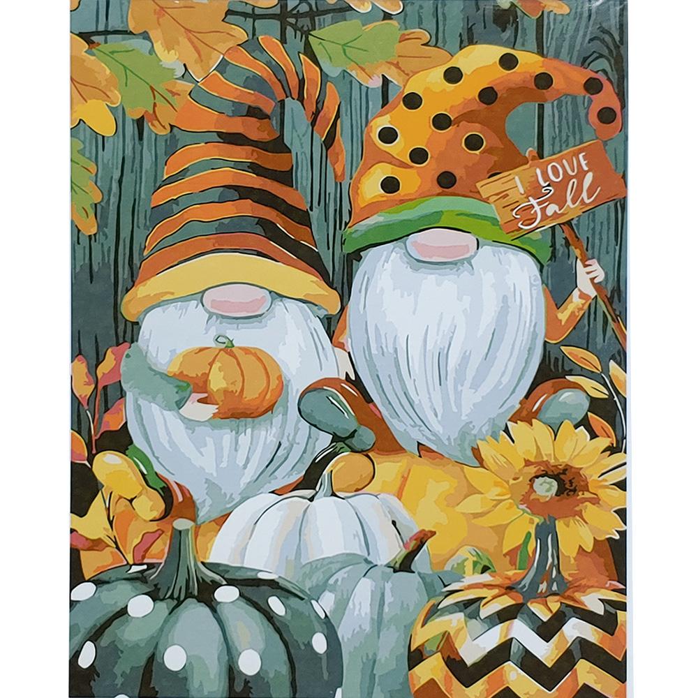 Картина за номерами Strateg Преміум Осінні гноми 40x50 см (SY6894)