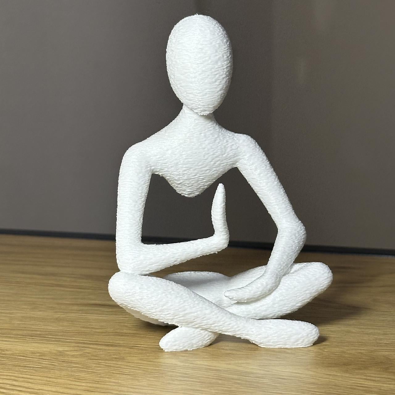 Статуэтка минималистичная медитация декор для дома 12 см Белый