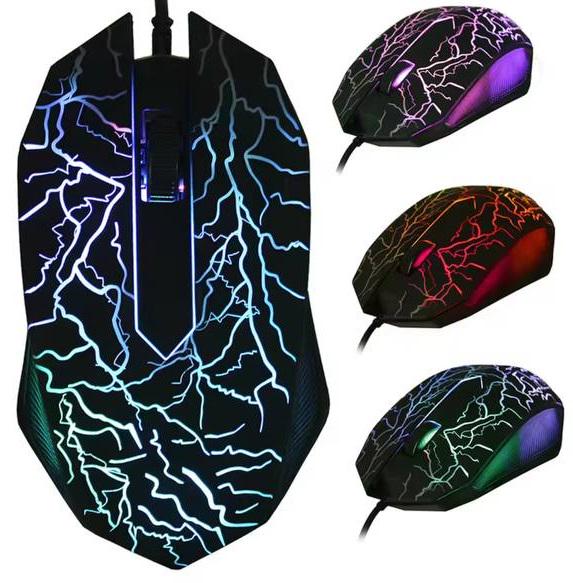 Компьютерная мышка проволочная 3D 127х71х40 мм Черный - фото 2