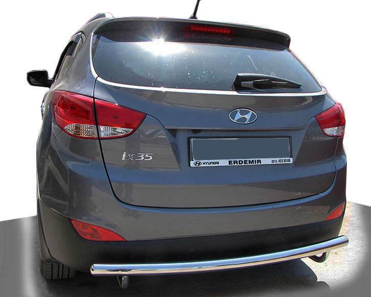 Задняя защита AK002 CAN для Hyundai IX-35 2010-2015 гг. нержавеющая сталь Хром