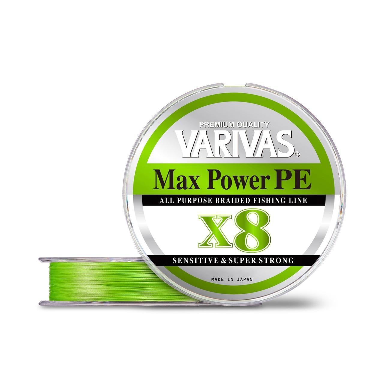 Шнур Varivas Max Power PE X8 #2,0/0,235 мм 33lb/15 кг 150 м Lime Green (2171700401)