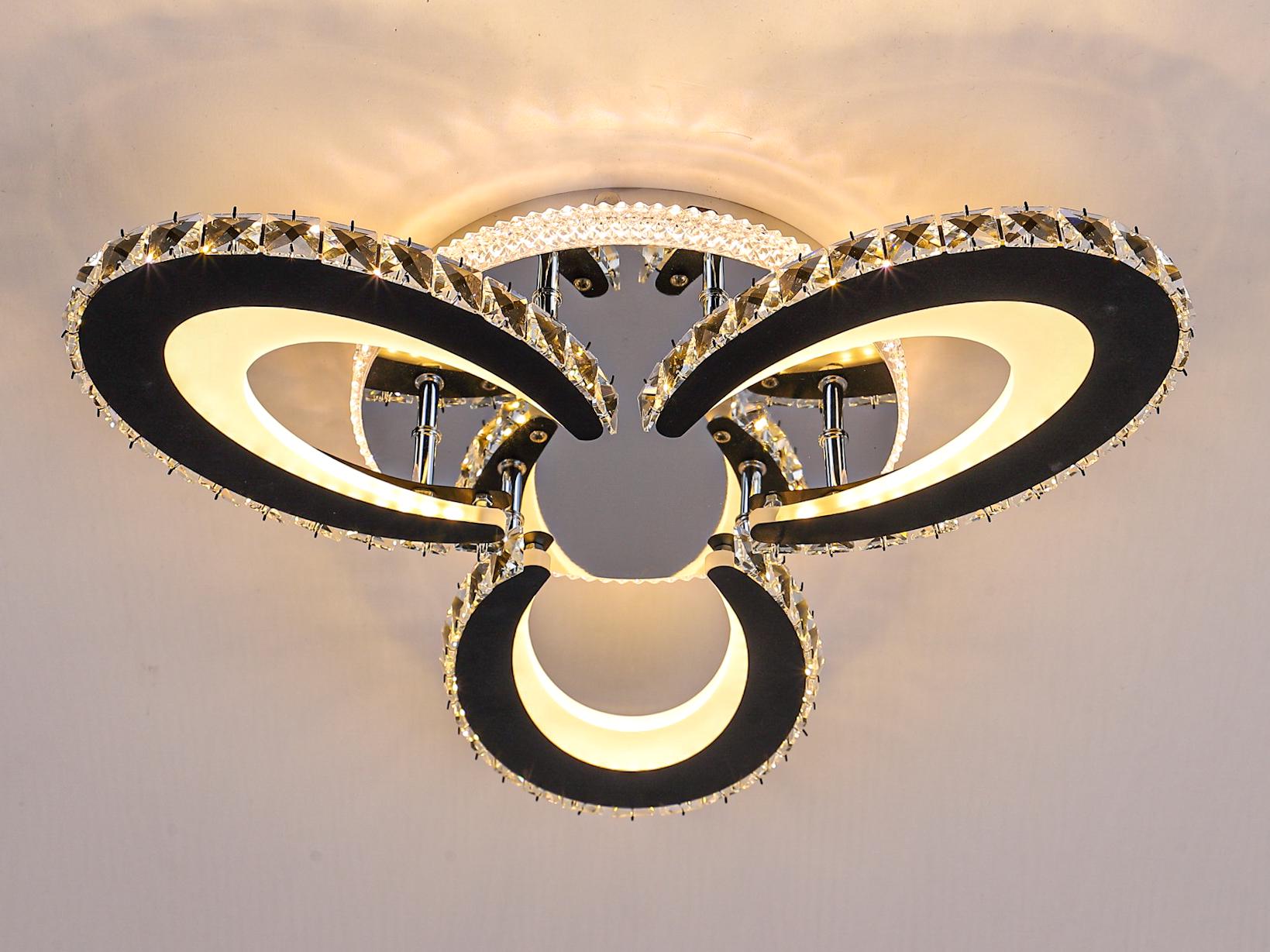 Люстра светодиодная акриловая Sirius GLX-23503-3H 130W Chrome/Black