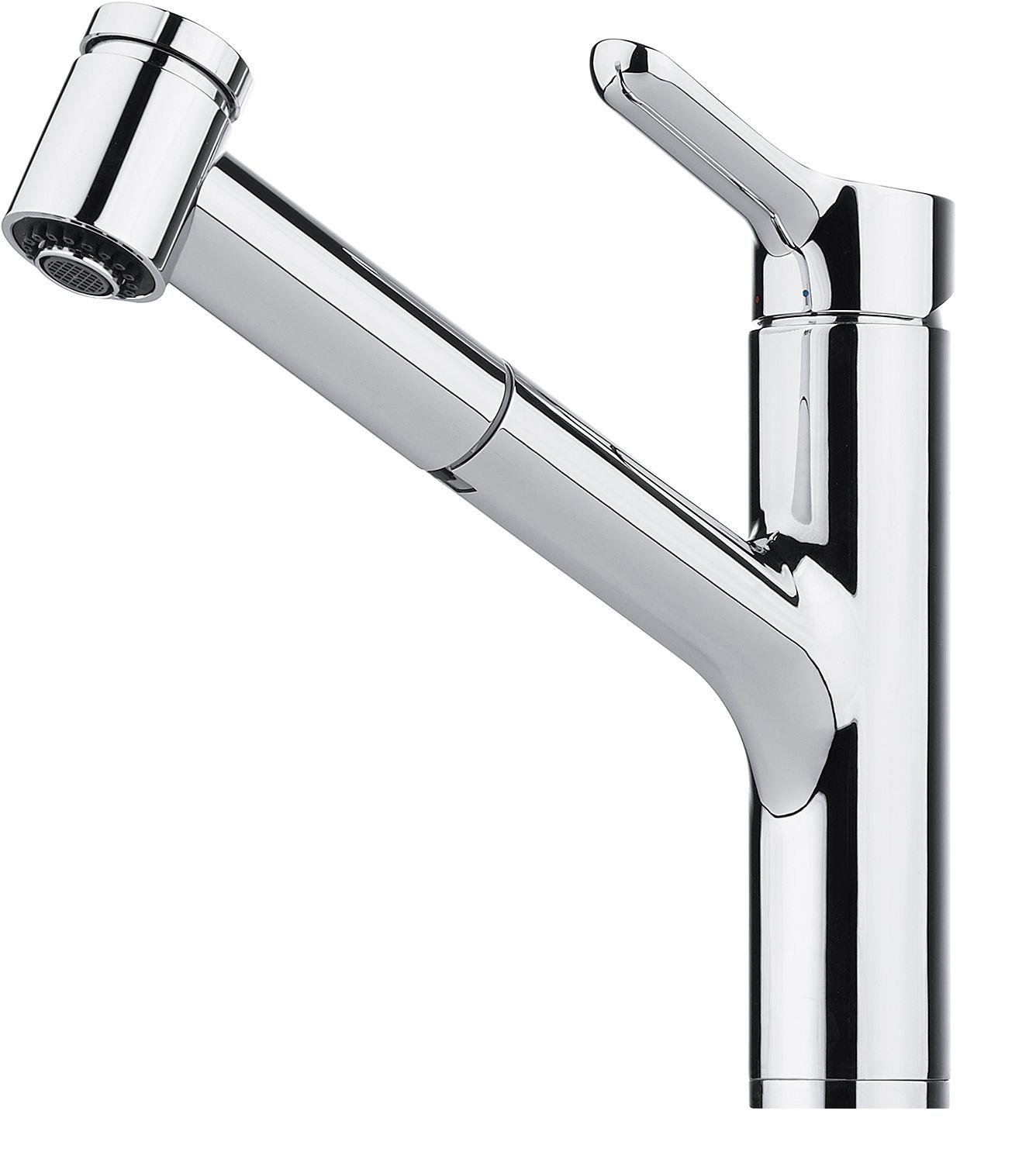 Кухонный смеситель Franke MEOS с выдвижным изливом и функцией душа Хром (115.0356.121)