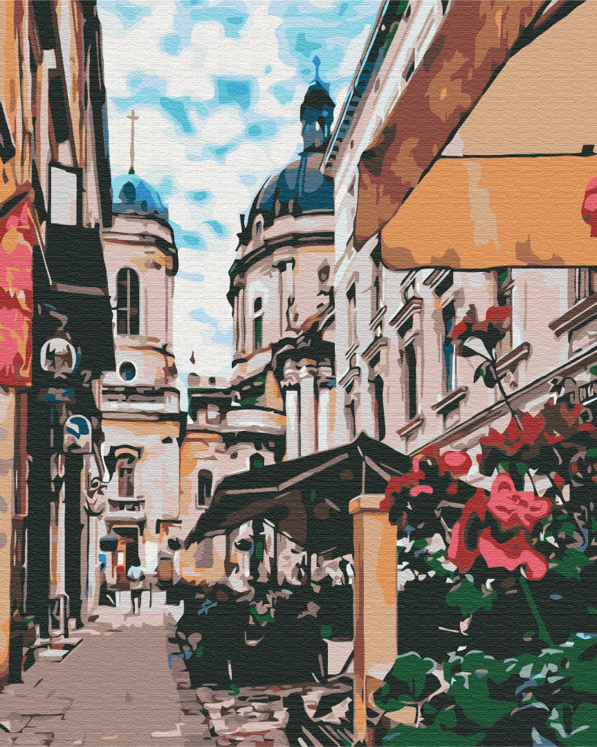 Картина за номерами Brushme Львівська вуличка 40х50 см (BS29486)