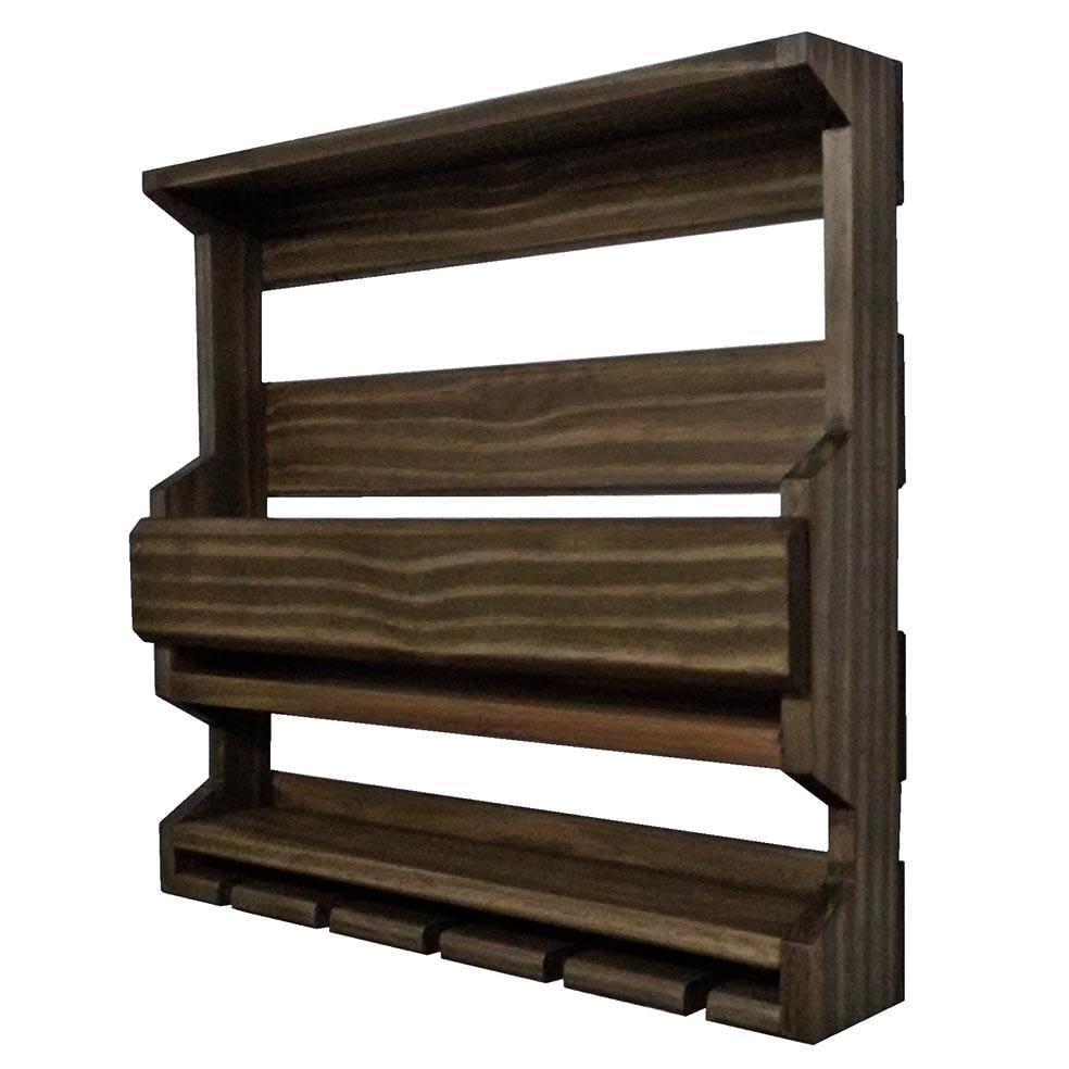 Полка для вина настенная из дерева Нобори Капучино (ПНК-014709)