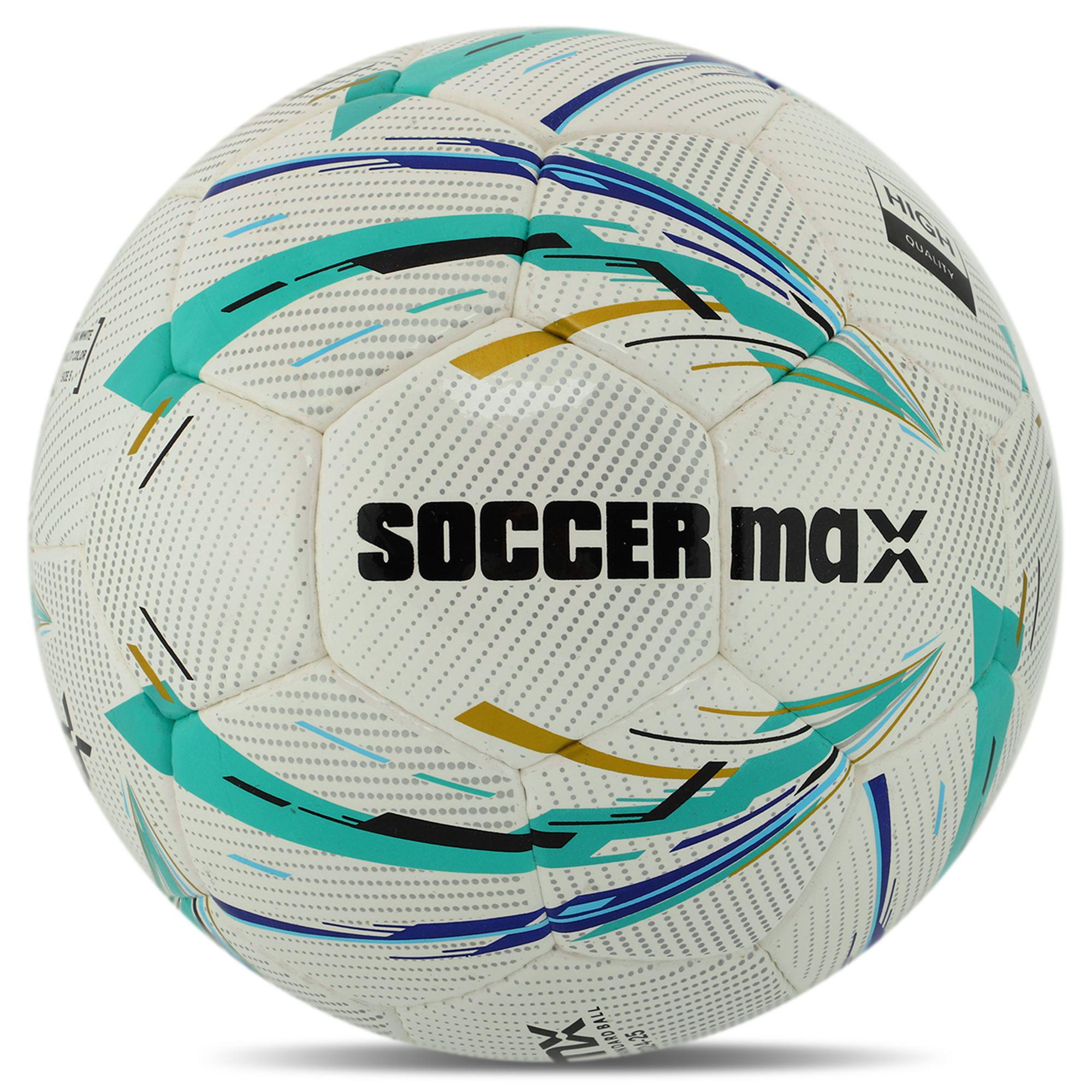 Футбольный мяч SOCCERMAX FB-8070 №5 PU Белый/Бирюзовый