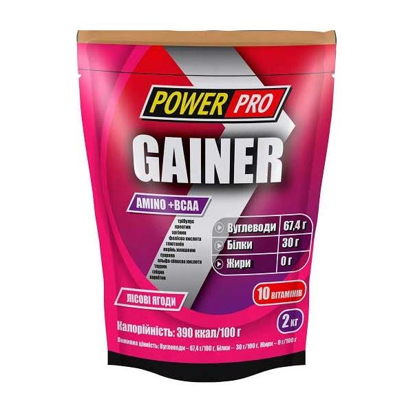Гейнер Power Pro Gainer Лісова ягода 2 кг - фото 1