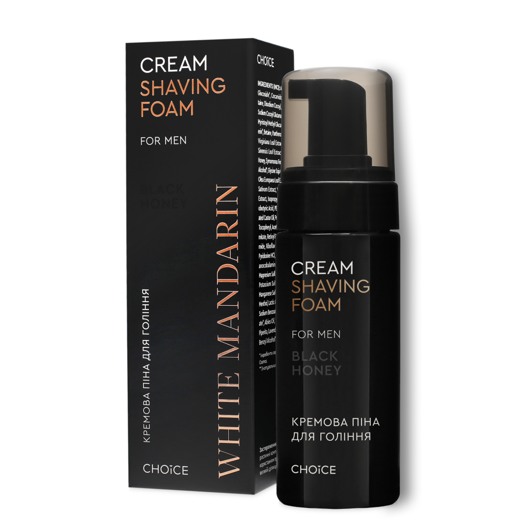Пена для бритья White Mandarin Black Honey For Men натуральная кремовая 160 мл (99101112101)
