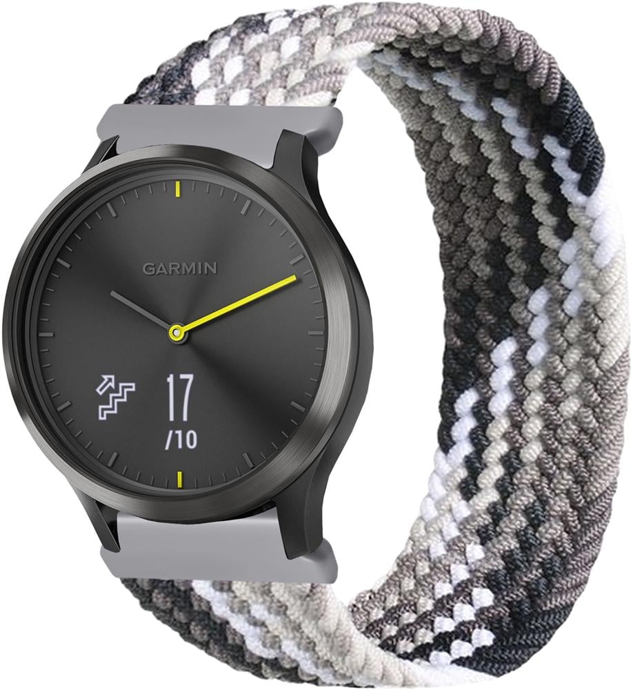 Ремінець Solo Loop Multi для Garmin Vivomove HR (145 мм) Black Silver (26278-03)