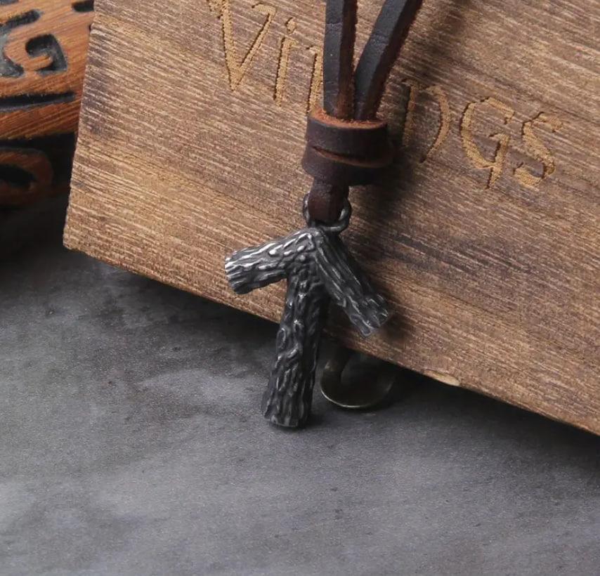 Кулон Руна Тейваз с имитацией древесины (28349449) Кулон Руна Тейваз с имитацией древесины (28349449)