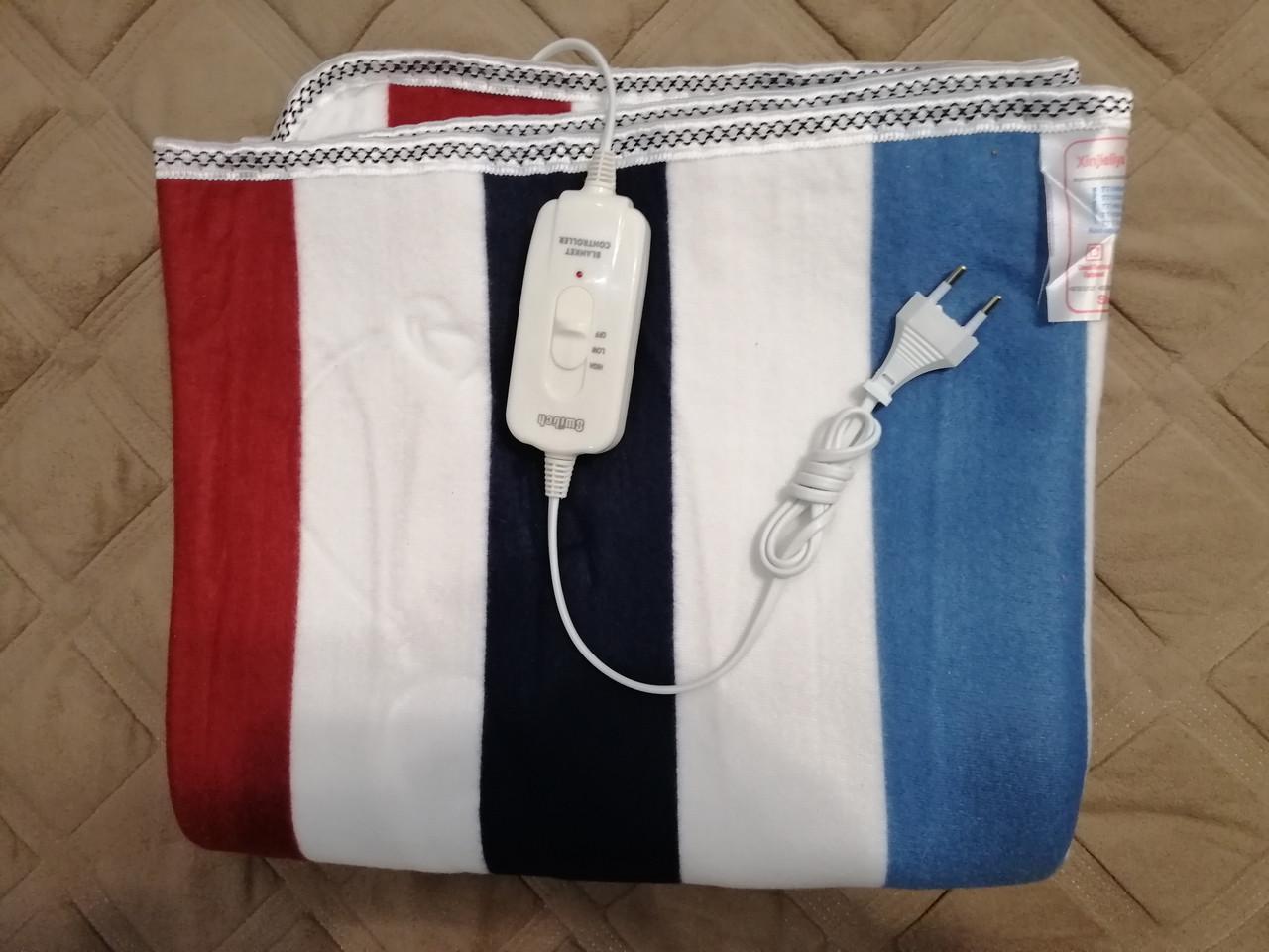 Электропростынь с сумкой Electric Blanket в цветную полоску 70х150 см - фото 3