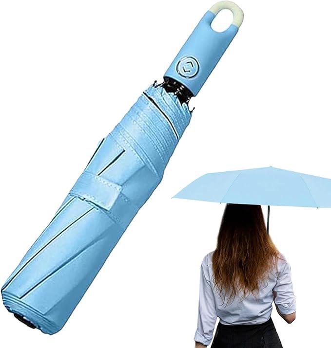 Зонтик складной автомат Pastel 8 спиц купол 100 см Blue - фото 5