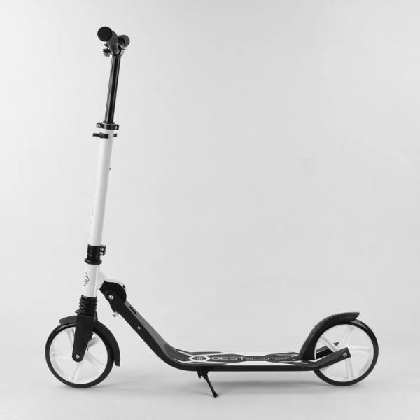 Самокат двухколесный Best Scooter 87280 регулировка высоты руля 20 см Белый (14975177) - фото 2