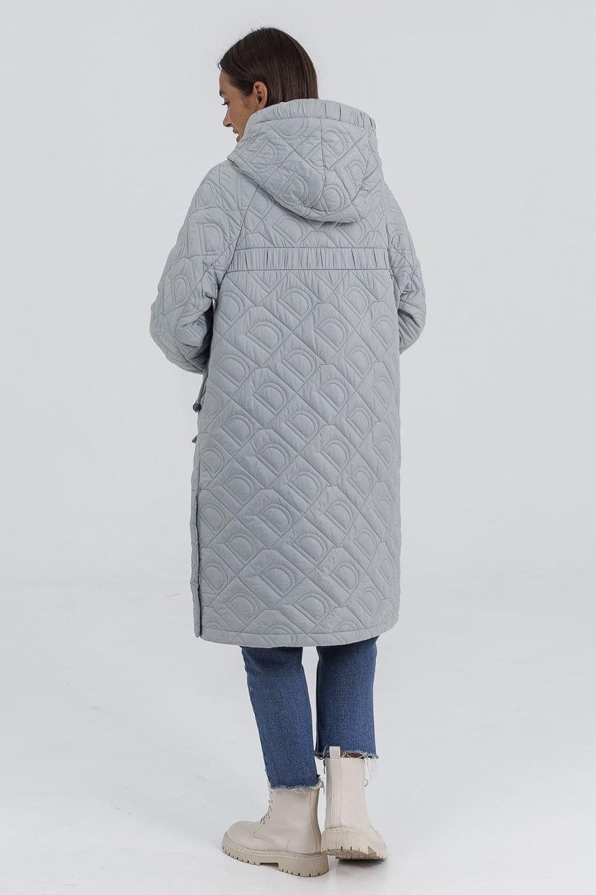 Куртка-пальто на флісі з рукавами-реглан р. 54 Блакитний (786c/54) - фото 2