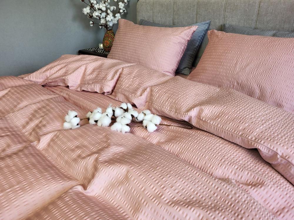 Комплект постельного белья Кис S2013 сатин Premium Gofre семейный/наволочки 50х70/70х70 см (6483) - фото 4