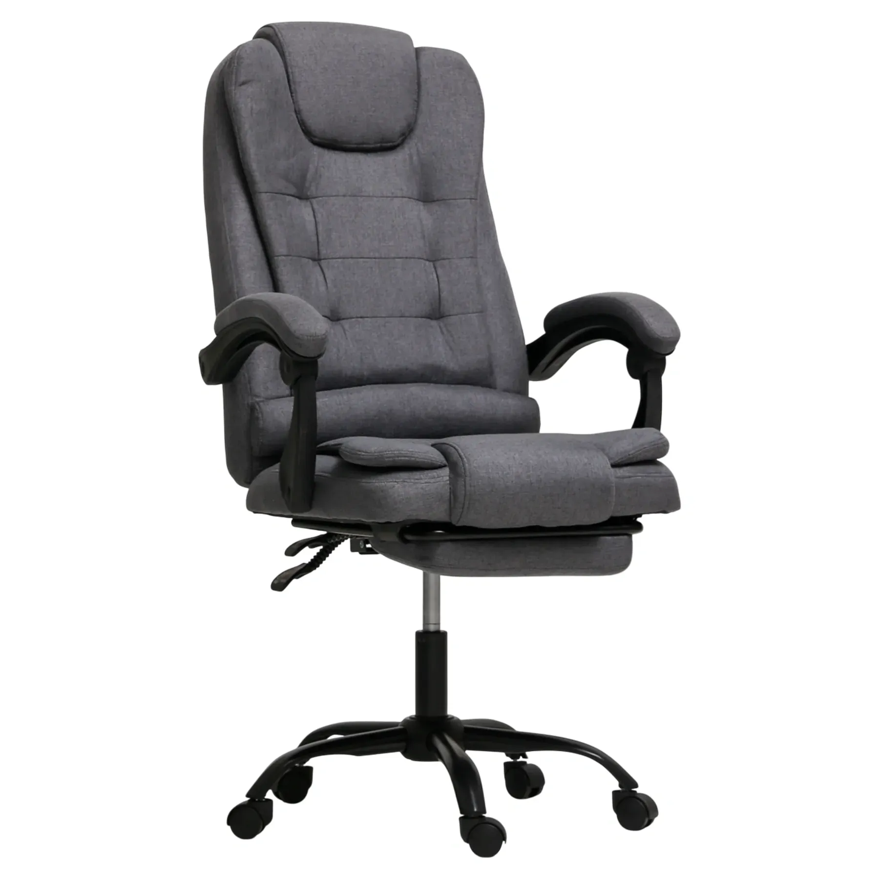 Кресло компьютерное DEXON AXIS из ткани с подставкой для ног Темно-серый