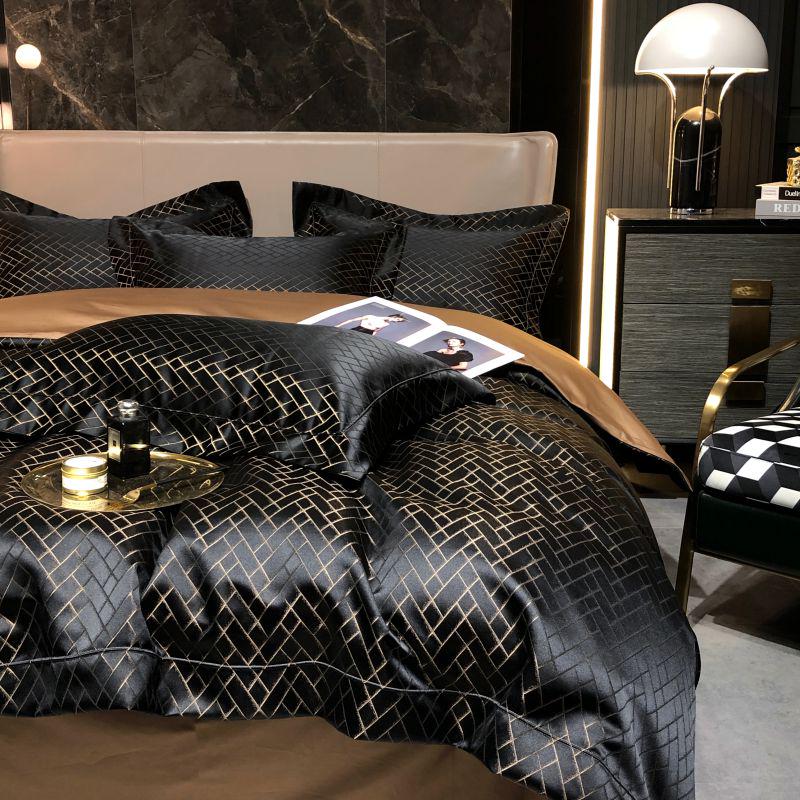 Постільної білизни євро 2 жаккард Black - фото 2 Постільної білизни євро 2 жаккард Black - фото 2