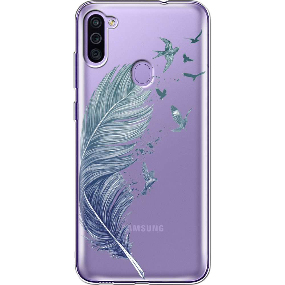 Чохол Boxface Samsung M115 Galaxy M11 Feather Прозорий силікон (39780-cc38-39628)