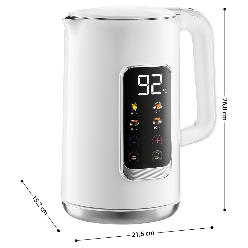 Електрочайник з регулюванням температури Sencor з LED-дисплеєм та сенсорним керуванням 1,7 л Білий (SWK0950WH) - фото 15 Електрочайник з регулюванням температури Sencor з LED-дисплеєм та сенсорним керуванням 1,7 л Білий (SWK0950WH) - фото 15