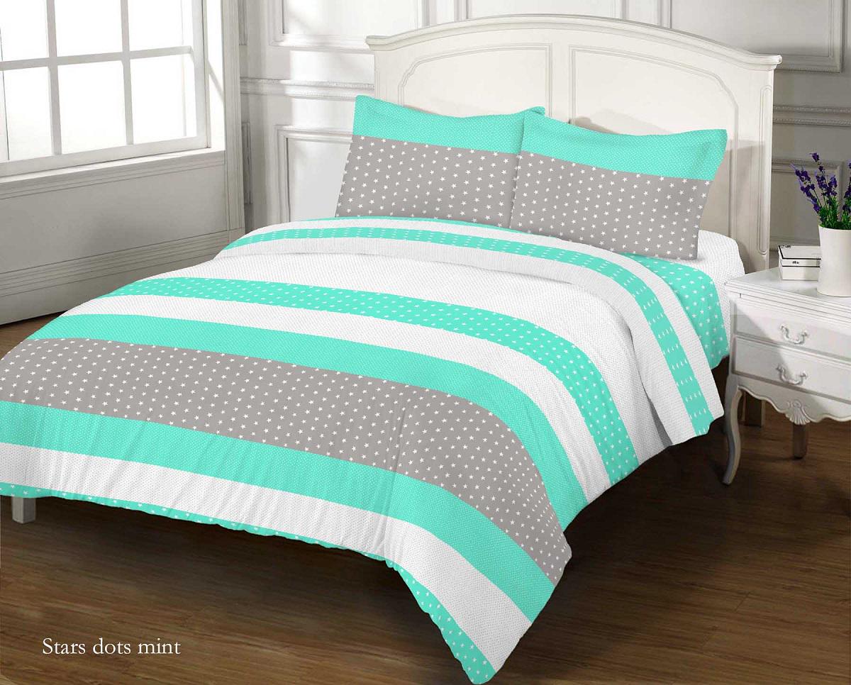 Комплект постельного белья Zastelli Carl бязь полуторное 145х210 Зеленый