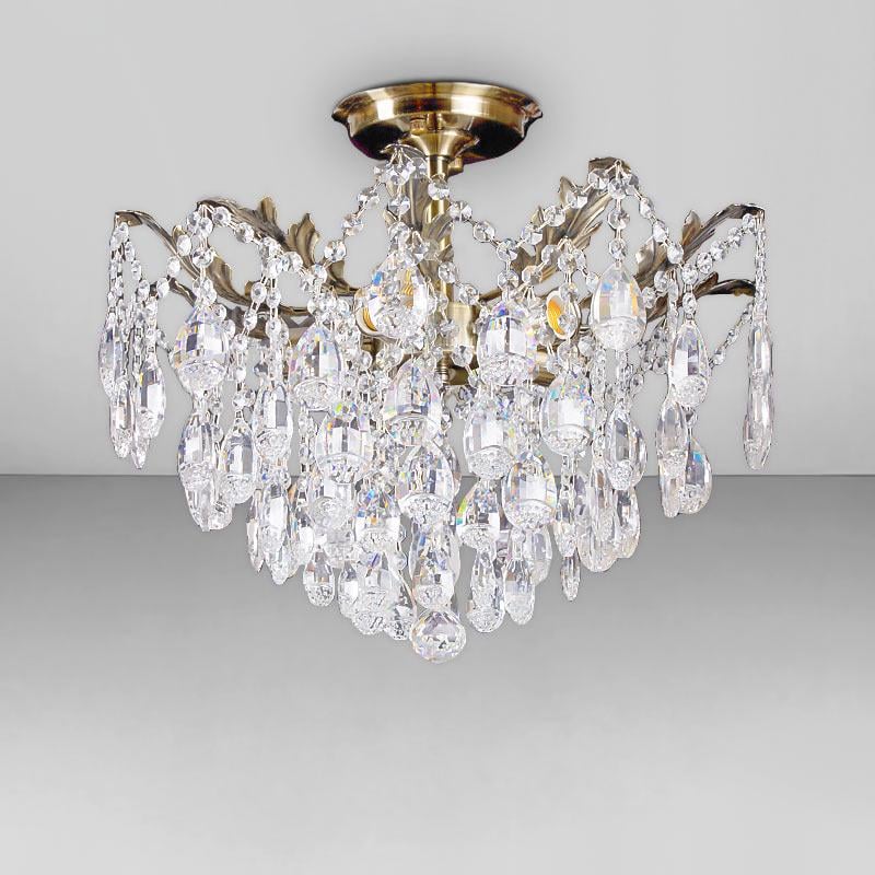 Люстра кришталева стельова Light House SH-18221/5 480х480х430 мм E14 Хром