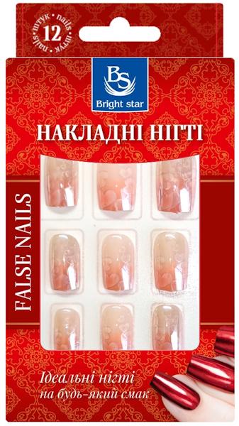 Нігті накладні Bright Star із малюнком 12 шт. (LRN-756-20) - фото 1 Нігті накладні Bright Star із малюнком 12 шт. (LRN-756-20) - фото 1