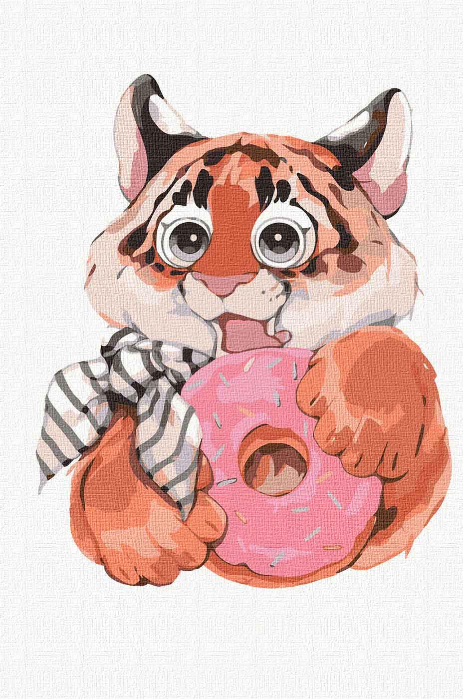 Картина по номерам Идейка Сладкий пончик 25x40 см (KHO4236)