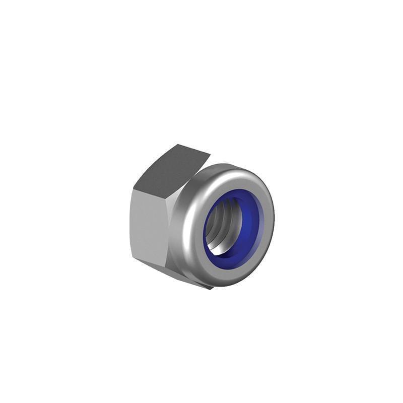 Гайка дюймова самостопорна Metalvis 3/8" ASME B18.16.6 сталь Gr5 дрібний крок UNF під ключ 9/16" цинк білий 100 шт. (I6020I6P2009240520)