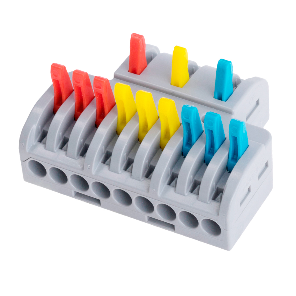 Колодка клемна VOLTRONIC LT-933 3 провідна із затискачами 450V 32A Сірий (21735)