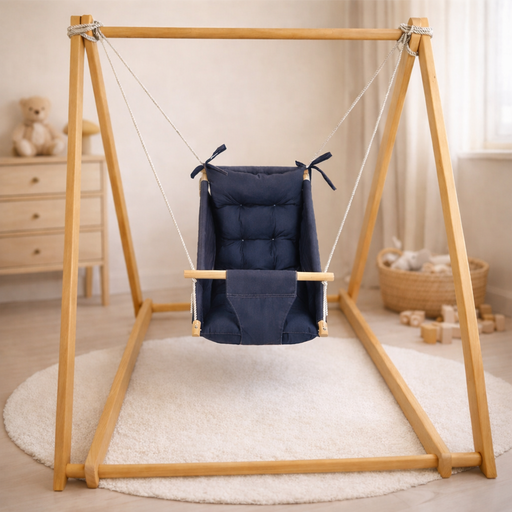 Комплект Деревянная опора и Колыханка хлопок Синий (gs-9170) Комплект Деревянная опора и Колыханка хлопок Синий (gs-9170)