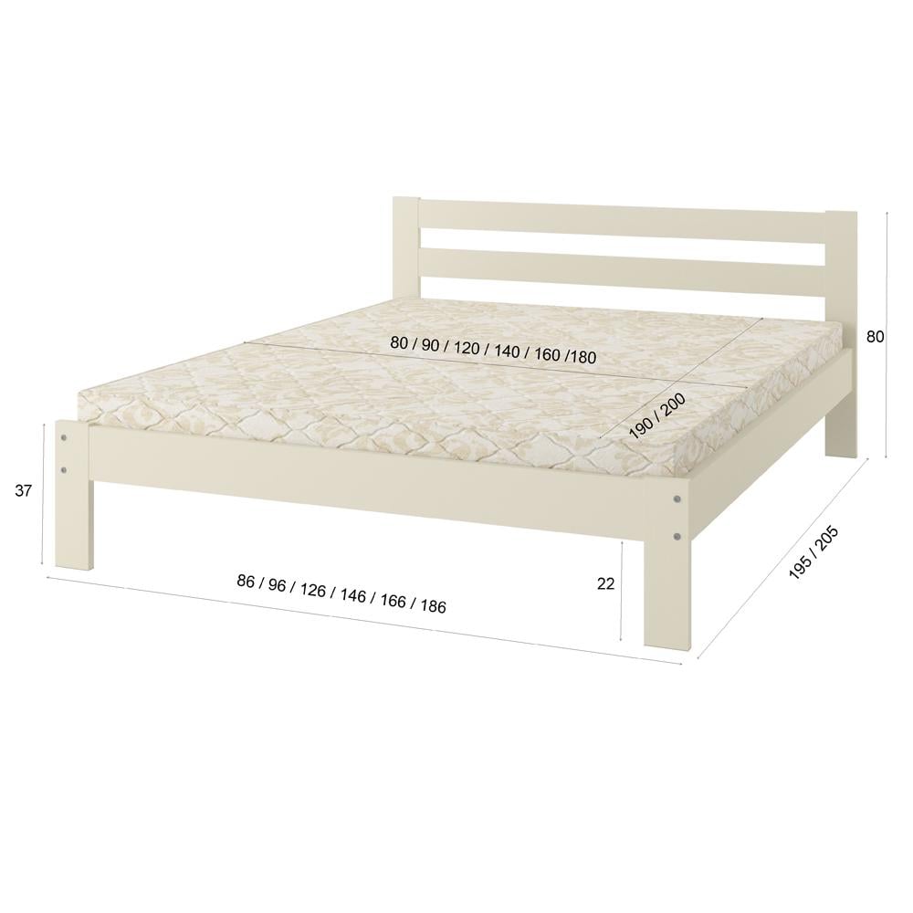 Ліжко двоспальне Mebigrand Баварія дерев'яне 160х200 см Горіх світлий (26577943) - фото 3 Ліжко двоспальне Mebigrand Баварія дерев'яне 160х200 см Горіх світлий (26577943) - фото 3