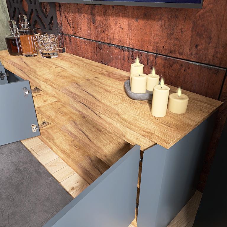 Тумба под телевизор Эверест Нордик ТВ-1500х378х530 мм Графитовый (DTM-5542) - фото 7 Тумба под телевизор Эверест Нордик ТВ-1500х378х530 мм Графитовый (DTM-5542) - фото 7