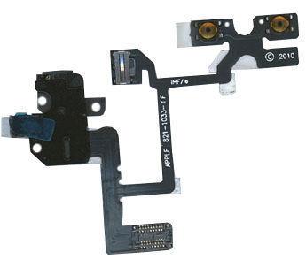 Шлейф аудиоразъема для Apple iPhone 4 Черный