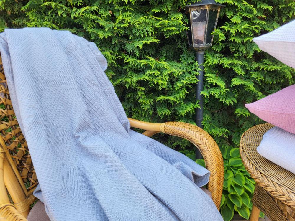 Покрывало Пике Вафелька 160x220 см Серый (11187) - фото 3 Покрывало Пике Вафелька 160x220 см Серый (11187) - фото 3