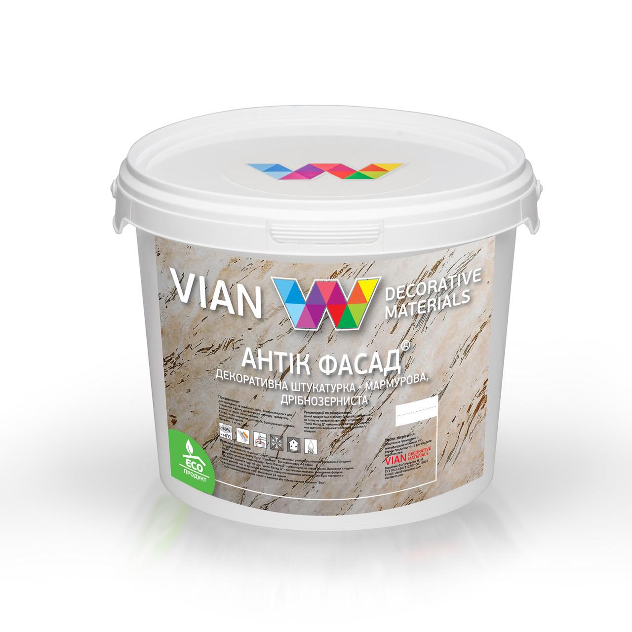 Фасадная декоративная штукатурка Vian Антик Фасад Д мелкая 4 кг