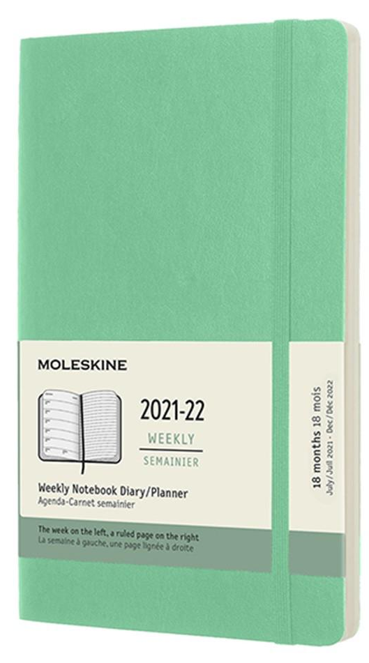 Еженедельник Moleskine 2021-2022 средний Зеленый (DSK4618WN3Y22)