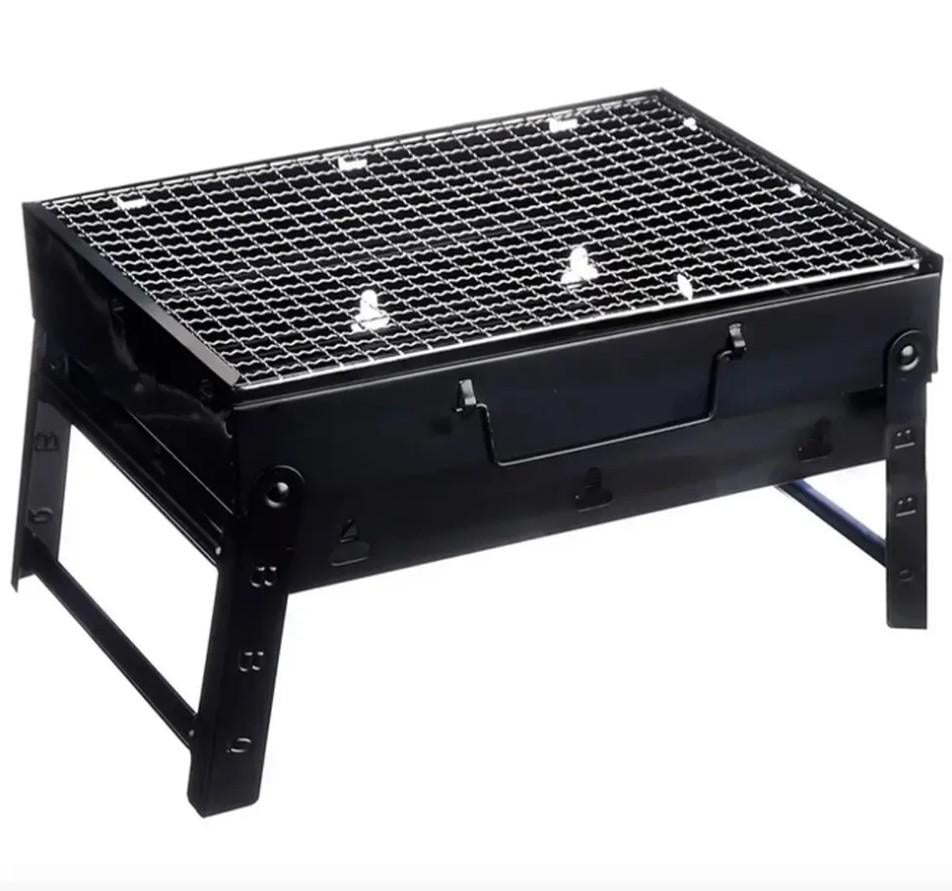 Мангал складной переносной BBQ с решеткой 44х30х22 см
