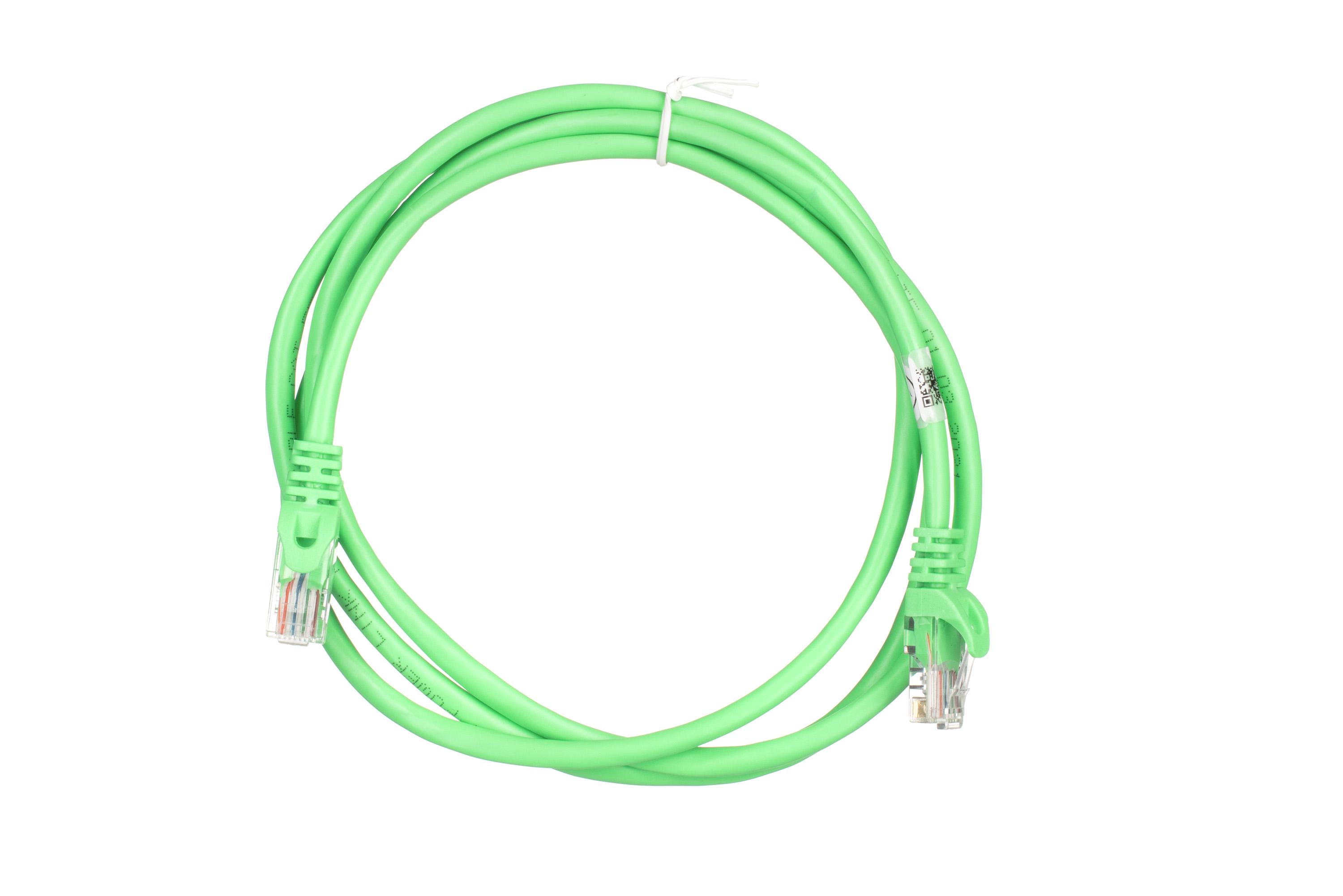 Патч-корд 2E Cat 5e 1,5 м с экранированной витой парой UTP Зеленый (2E-PC5ECOP-150GRN) - фото 1