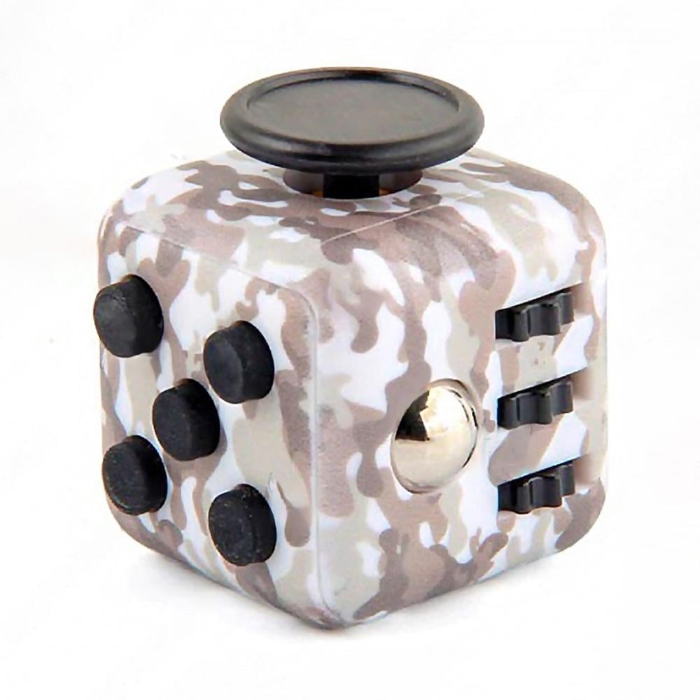 Антистресс фиджет кубик с кнопками 4x3,5x3,5 см Серый милитари Антистресс фиджет кубик с кнопками 4x3,5x3,5 см Серый милитари