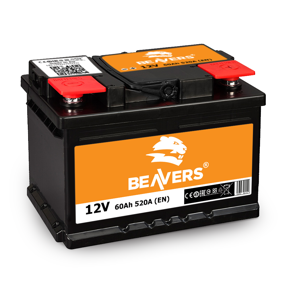 Аккумулятор BEAVERS 6СТ-60 R+ низкобазовый 520А