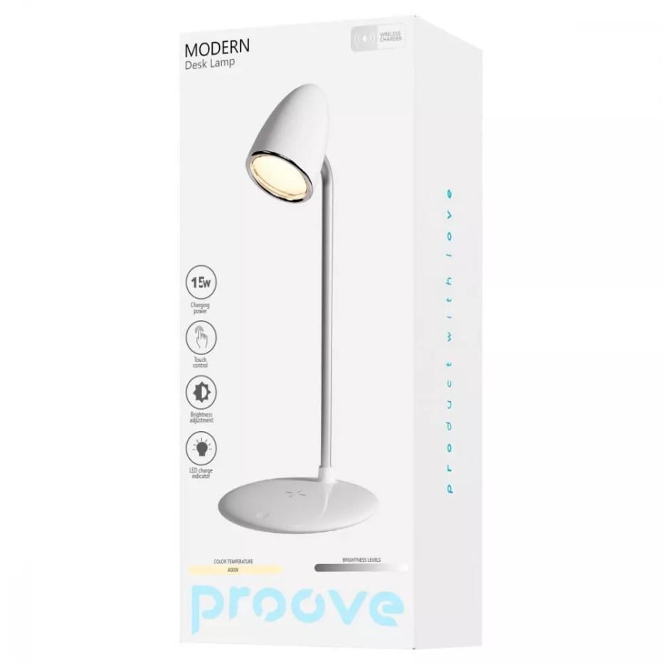 Настольная лампа Proove Modern с беспроводной зарядкой White (000004131) - фото 7 Настольная лампа Proove Modern с беспроводной зарядкой White (000004131) - фото 7