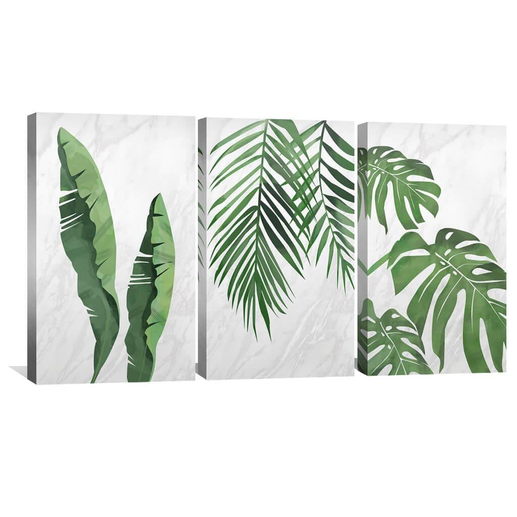 Картина Зелёные листья 186x80 см (Y3-58)