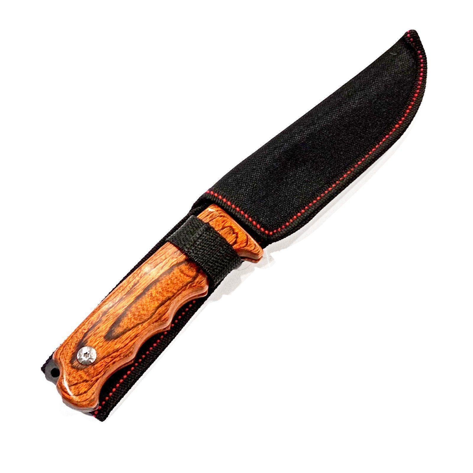 Нож охотничий D002 с деревянной рукояткой (23304)