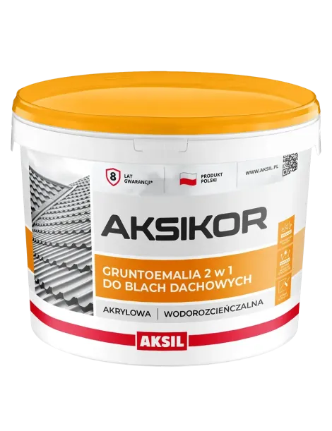 Краска для оцинкованного покрытия AKSIKO сочетает в себе свойства финишного покрытия и грунтовки 10 л RAL 7037 (135)