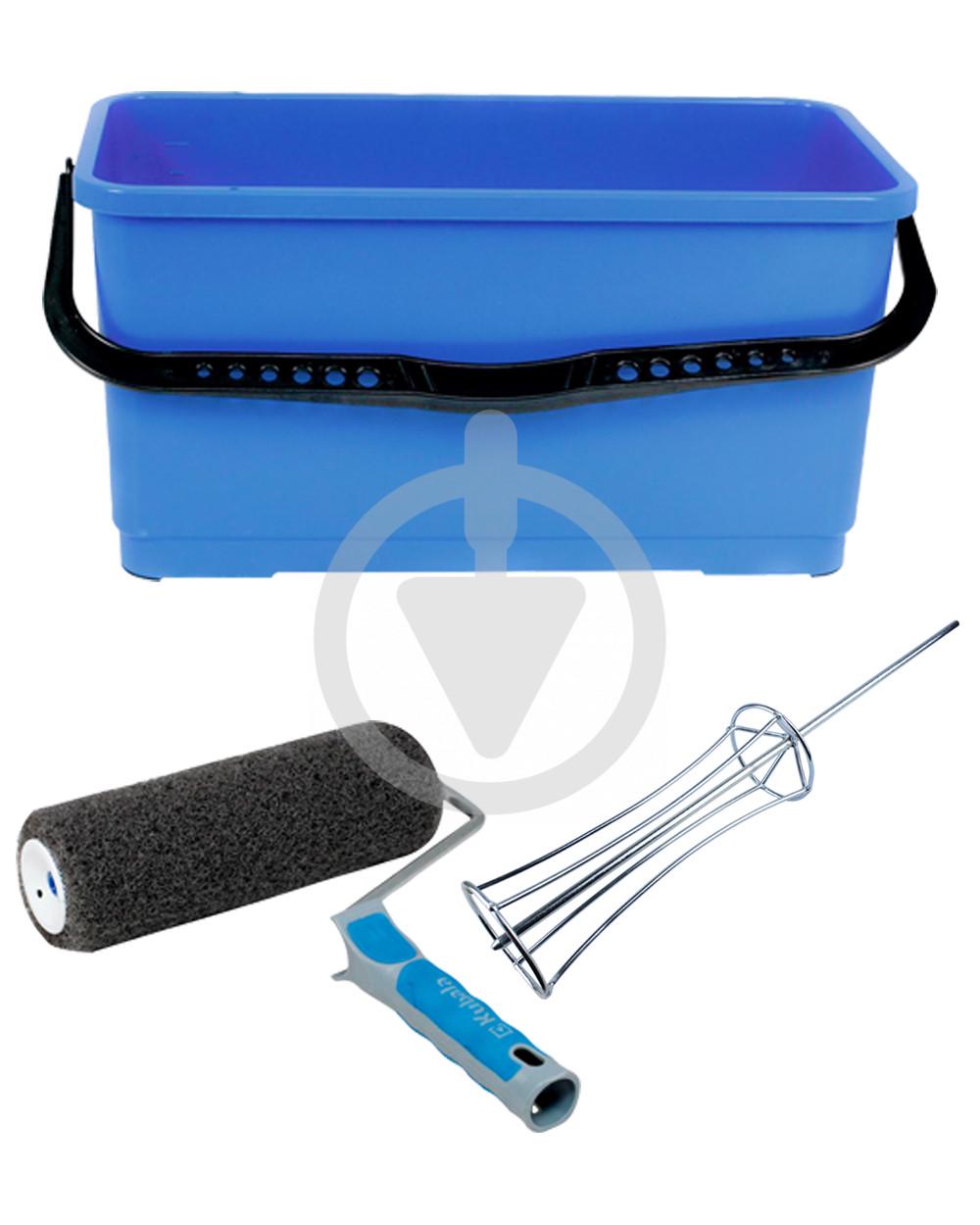 Валик малярний з ручкою шпаклівки з відром та пристроєм очищення 20 л (99028) Валик малярний з ручкою шпаклівки з відром та пристроєм очищення 20 л (99028)