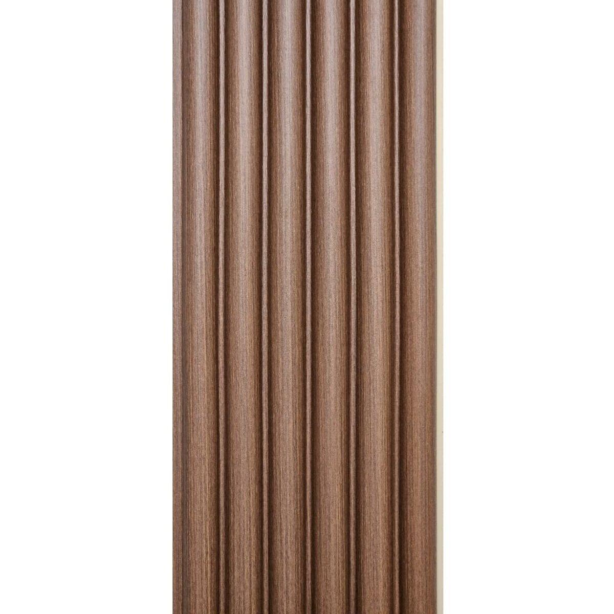 Рельс декоративный WPC круглый стеновой 3000х152х15мм Каштан (SW-00001872) - фото 5 Рельс декоративный WPC круглый стеновой 3000х152х15мм Каштан (SW-00001872) - фото 5
