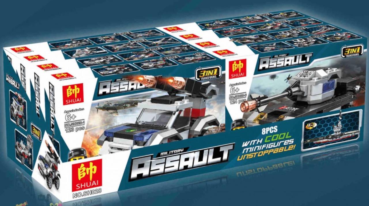 Конструктор Военная техника 8в1 1008 дет.