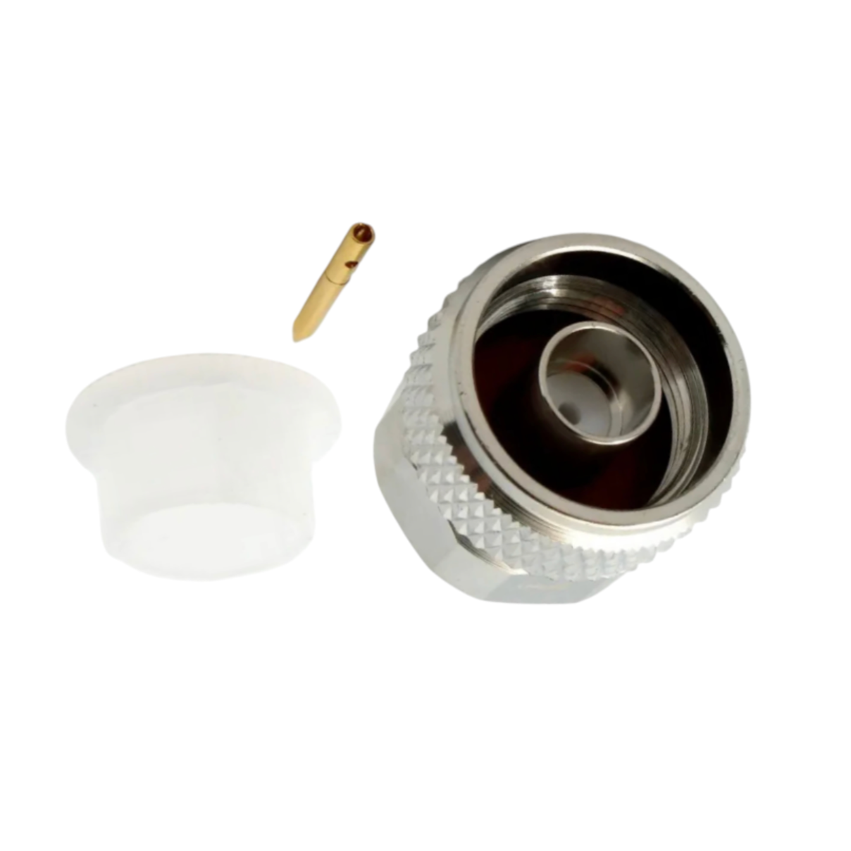 Конектор для телекомунікацій N типу для RG402 із наднизьким згасанням сигналу ≤0.05 дБ на частотах до 3000 МГц 1 шт. Золотий (000049097_2) - фото 3 Конектор для телекомунікацій N типу для RG402 із наднизьким згасанням сигналу ≤0.05 дБ на частотах до 3000 МГц 1 шт. Золотий (000049097_2) - фото 3