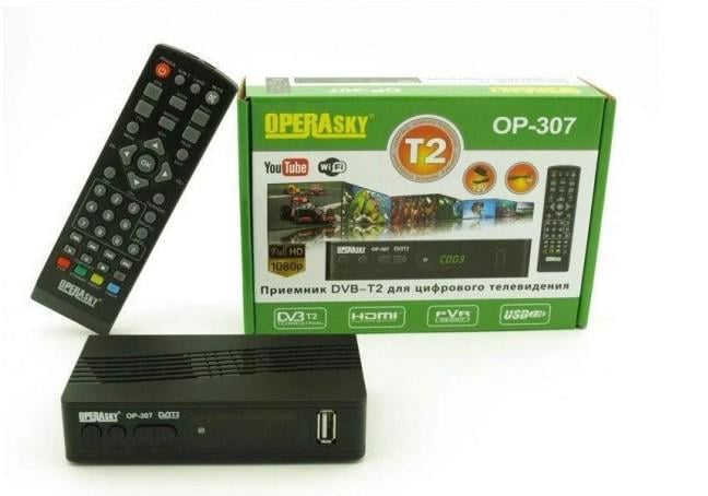 Тюнер Operasky OP-307 пDVB-Т2 з функцією запису 1080р Чорний (14102865) - фото 3