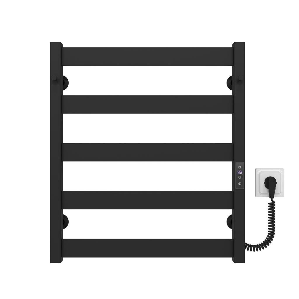Полотенцесушитель электрический HeatPro Olivia P5 углеродная сталь правостороннее подключение 600x500 мм Черный (BH-OL6005005EBR)